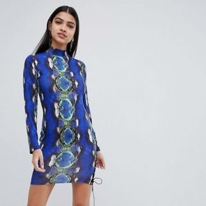 NWT! Lasula bodycon dress with lace up detail